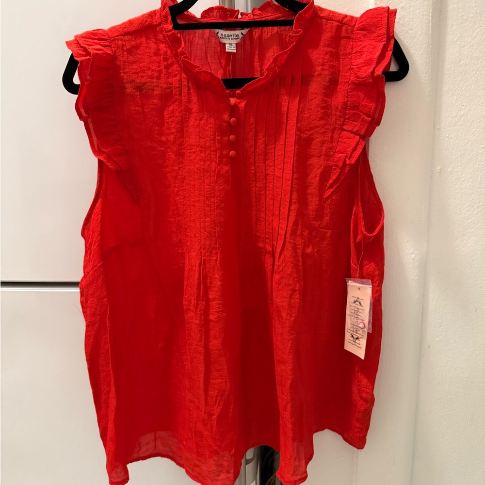 Nanette Lepore Scarlet Ruffle Blouse